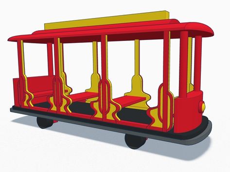 Daniel Tiger's Neighborhood Trolley by Mudland - Thingiverse Daniel Tiger Trolley, Daniel Tiger Party, Daniel Tiger Birthday Party, Tiger Birthday Party, Daniel Tiger's Neighborhood, Daniel Tiger, Mr Rogers, 5th Birthday, 2nd Birthday