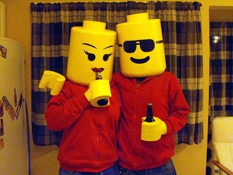 Cute Couples Costumes For Halloween, Couples Costumes For Halloween, Cool Couple Halloween Costumes, Pokemon Valentine, Cute Couples Costumes, Lego Costume, Best Couples Costumes, Costumes For Halloween, Cute Couple Halloween Costumes