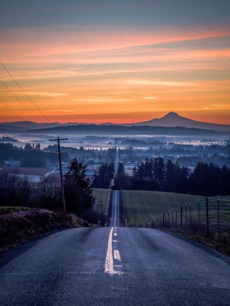 This morning’s sunrise from Hillsboro, Oregon. Hillsboro Oregon, Feed In Braids Hairstyles, Feed In Braid, Mountain Sunset, This Morning, Oregon, Favorite Places, Natural Landmarks, Travel