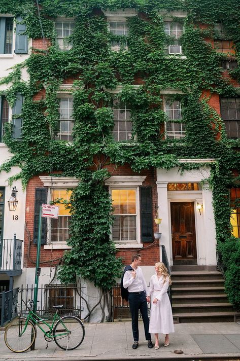 Dreaming of a romantic engagement photoshoot in New York City? The West Village beckons with its undeniable charm, featuring cobblestone paths, classic brownstone buildings, and pockets of greenery. Immerse yourself in this timeless backdrop for your photos. Explore 31 unique engagement photo location ideas for non traditional engagement photos, classy engagement photos, and engagement photo poses on the blog at katherinemarchand.com! West Village Engagement Shoot, Old City Engagement Photos, Boston Engagement Photos Fall, Downtown Kansas City Engagement Photos, Unposed Engagement Photos, West Village Engagement Photos, New York City Engagement Photos, Small Town Engagement Photos, Engagement Photo Location Ideas