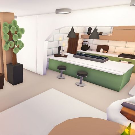 Adopt Me Kitchen Ideas, Adopt Me House Ideas, Baddie Living Room, Baddie Living Room Ideas, Adopt Me Small House Ideas, Roblox Houses, Home Roblox, Futuristic House, Adopt Idea