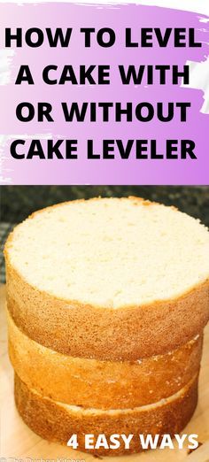 Iced Cakes Decoration, How To Make A Professional Looking Cake, Diy Cake Leveler, How To Make A Fancy Cake, Leveling A Cake, Cake Leveling Tips, Easy Tiered Cake, How To Level A Cake, Easy Ways To Decorate A Cake