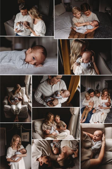 in-home lifestyle newborn photography. Family of five. Three boys. Neutral clothing color palette. Natural Light. San Antonio, Texas. By Oh, Tannenbaum Photography Newborn Family Pictures Inside, I’m Home Lifestyle Newborn, Im Home Newborn Photography, Newborn Home Lifestyle Shoot, Lifestyle Newborn Photography Christmas, Family Newborn Lifestyle Session, In Home Newborn Session Family Of 5, Family Home Newborn Photos, Home Lifestyle Newborn Photography