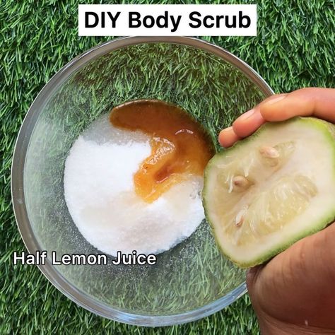 Simple homemade Scrub | How to make body scrub at home | By TIANA | Facebook Body Scrub At Home, Make Body Scrub, Scrub At Home, Homemade Scrub, Diy Body Scrub, Facial Scrub, Facial Scrubs, Diy Body, Body Scrub