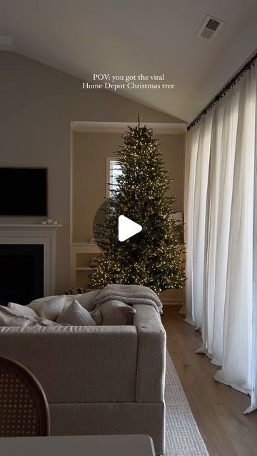 Katie Sue on Instagram: "IT’S SO PERFECT 😭 comment “TREE” & I’ll dm you the link!! (Also posted it in my LTK - high sell out risk!)

🌲: mine is the 9 ft - there’s also a 7.5 and slim option!

It has a remote so you can change the lights too. My home depot only had a few left!! 

🏷️ viral grand duchess home depot color changing pre lit Christmas tree" Home Depot Colors, Lit Christmas Tree, Slim Christmas Tree, Pre Lit Christmas Tree, Sell Out, My Home, Home Depot, Color Change, House Ideas