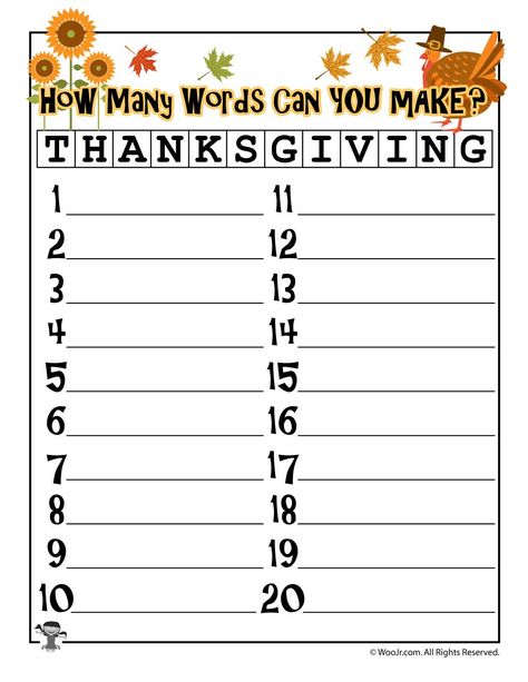 Thanksgiving Word Game Thanksgiving Teacher Activities, How Many Words Can You Make Out Of Thanksgiving, Thanksgiving Games Middle School, Thanksgiving Spelling Activities, Thanksgiving English Activities, Thanksgiving Activities For Nursing Home, Thanksgiving Words List, Thanksgiving Activities Elementary, Thanksgiving Work Games