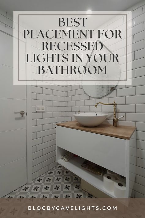 Illuminate your bathroom sanctuary with our curated selection of recessed lighting ideas. Discover how to create a warm and inviting atmosphere with the perfect placement of can lights and puck lighting. Let's brighten up your bathing experience! 💡✨ #BathroomDécor #LightingMagic #HomeImprovement Recessed Light Bathroom, Bathroom Can Lighting Ideas, Bathroom Soffit Lighting Ideas, Recessed Lighting Bathroom Vanity, Can Lighting In Bathroom, Bathroom Lighting Placement, Water Closet Lighting Ideas, Motion Sensor Lights Bathroom, Bathroom Light Placement