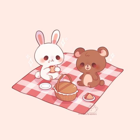 Kawaii Picnic Drawing, Picnic Cartoon, Picnic Drawing, Picnic Instagram, 2024 Bujo, Velveteen Rabbit, Bujo Ideas, Kawaii Bunny, Short Story