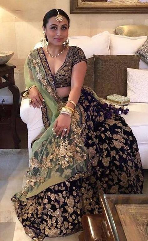 Rani Mukherjee in SabyaSachi Lehenga Grand Lehenga, Anand Ahuja, Sabyasachi Mukherjee, Bollywood Designer Sarees, Rani Mukherjee, Rani Mukerji, Sabyasachi Lehenga, Queen Style, Bridal Lehenga Collection