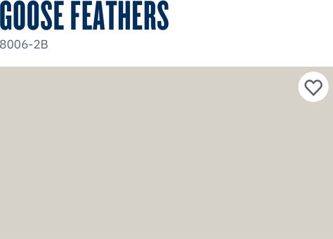 Goose Feather Paint Valspar, Goose Feathers Valspar, Valspar Farmhouse Colors, Valspar Gray, Valspar Paint Colors, Bedroom Colours, Valspar Colors, Valspar Paint, The Goose