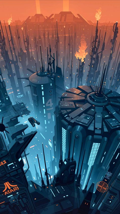 Future City Concept Art iPhone Wallpaper Science Fiction Kunst, Blade Runner Art, Futuristic Cityscape, Sci Fi Landscape, Peisaj Urban, Sci Fi City, New Retro Wave, Cyberpunk City, Arte Cyberpunk