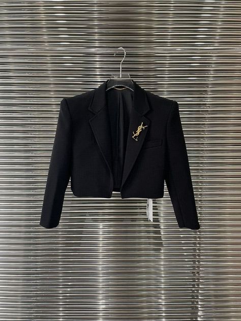 Ysl Black Dress, Ysl Suit, Ysl Blazer, Ysl Clothes, Ysl Outfit, Saint Laurent Aesthetic, Ysl Aesthetic, Best Designer Suits, Woman In Suit