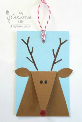 Christmas Card Ideas To Make, Christmas Crafts Cards, Christmas Card Reindeer, Reindeer Gift Tags, Reindeer Crafts, Christmas Craft Diy, Christmas Card Diy, Reindeer Cards, Reindeer Christmas Cards