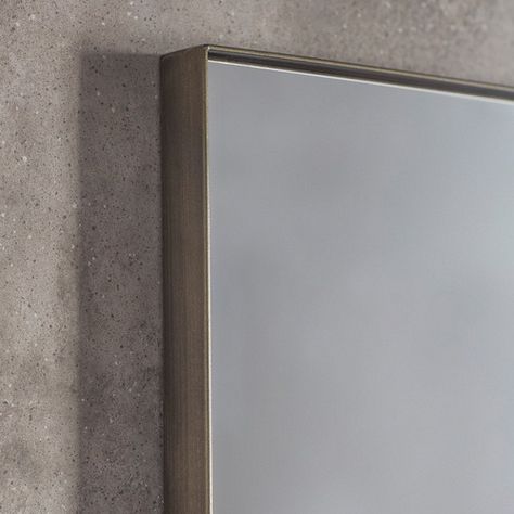 Bella Casa Hetti Floating Frame Mirror | Temple & Webster Metal Framed Mirror, Mirror Bronze, Landscape Glass, Rectangle Wall Mirror, Deep Frame, Leaner Mirror, Contemporary Wall Mirrors, Metal Frame Mirror, Bronze Mirror