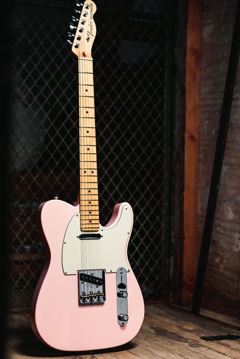 Fender American Special Telecaster Shell Pink Limited Edition (CME Exclusive) Pink Bass Guitar Aesthetic, Pink Guitars Aesthetic, Electric Guitar Unique, Pink Fender Stratocaster, Pink Fender Guitar, Telecaster Bass, Telecaster Custom, Telecaster Thinline, Stratocaster Guitar