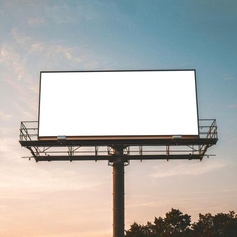 Photo blank billboard at sunset | Premium Photo #Freepik #photo Blank Billboard, About Blank, Photography Inspo, Premium Photo, High Quality Images, Graphic Resources, Mockup, Communication, Branding