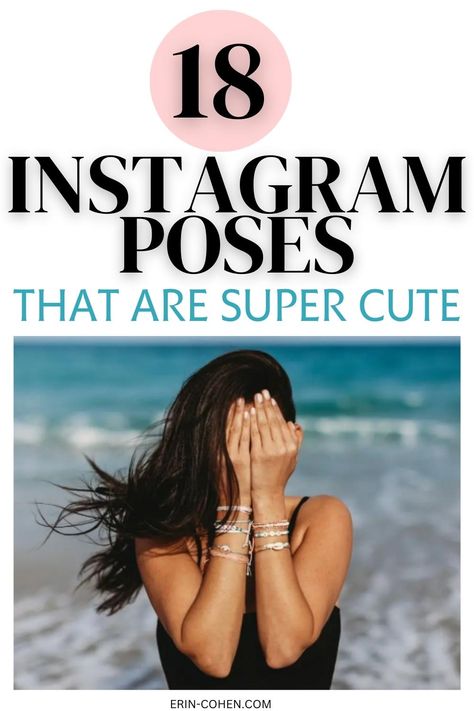 TEXT SAYS 18 INSTAGRAM POSES THAT ARE SUPER CUTE. POSING BY THE BEACH. Poses For Pictures Instagram By Yourself, How To Pose For Pictures Instagram Selfie, How To Stand In Pictures, How To Pose For Pictures, Cute Photo Poses, Travel Pose, Instagram Apps, Photography Tricks, Makeup Tip