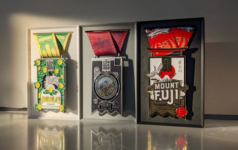 Conqueror Challenge, Awards Display, Marathon Medal Display, Marathon Medal, Medal Ribbon, Award Display, Sports Medals, Virtual Race, Medal Display