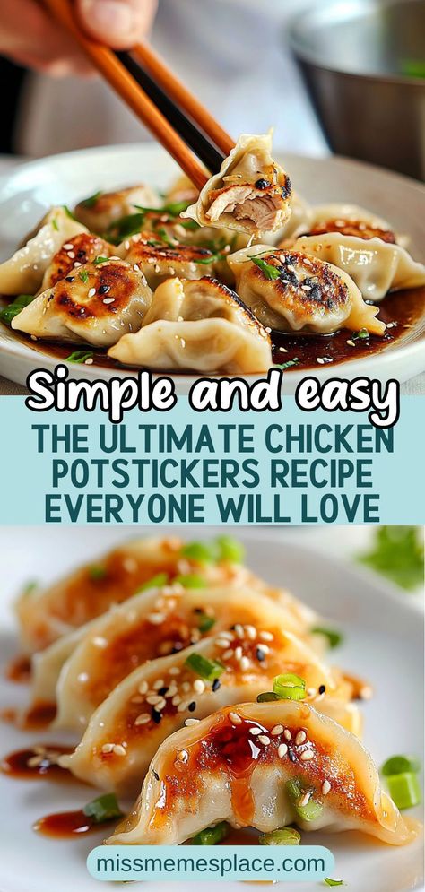 Chicken Pot Stickers Recipe, Chicken Potstickers Recipe, Chicken Potstickers, Easy Empanadas Recipe, Potstickers Recipe, Dumpling Filling, Chicken Fresh, Homemade Dumplings, Dumpling Wrappers