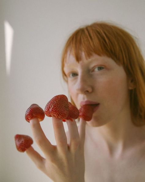 Strawberry Tattoo, Strawberry Summer, Strawberry Fields, Photographic Art, Skin Makeup, Editorial Fashion, Strawberries, Editorial, Magazine