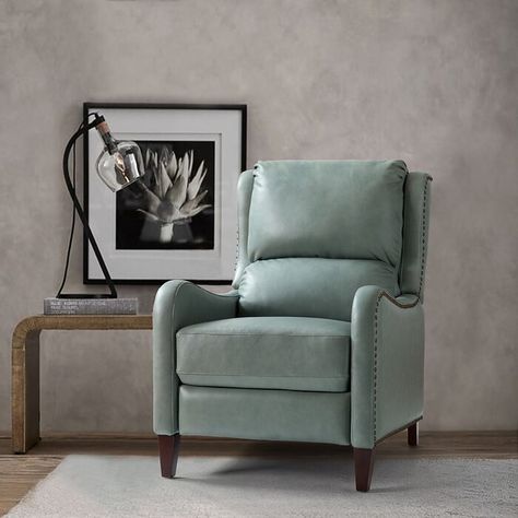 Product Engineering, Velvet Living Room, Lounge Ideas, Reclining Armchair, Swivel Barrel Chair, Leather Recliner, Birch Lane, Nailhead Trim, Design Product