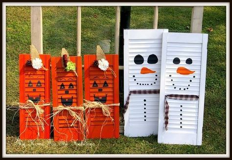 Pumpkin Shutter Ideas, Shutter Decorations, Shutter Crafts, Shutter Ideas, Shutter Projects, Shutter Decor, Painting Shutters, Diy Shutters, Hallowen Ideas