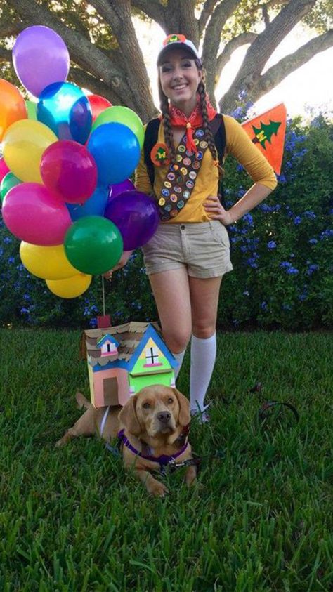 Do you think your doggo has what it takes to rock a Halloween costume? Why not match outfits with them in a cool and original way? #matchingcostumes Dog And Owner Costumes, Disney Couple Costumes, Cute Dog Halloween Costumes, Halloween Costume Couple, Couples Disney, Cute Dog Costumes, Up Halloween Costumes, Matching Halloween Costumes, Costume Disney