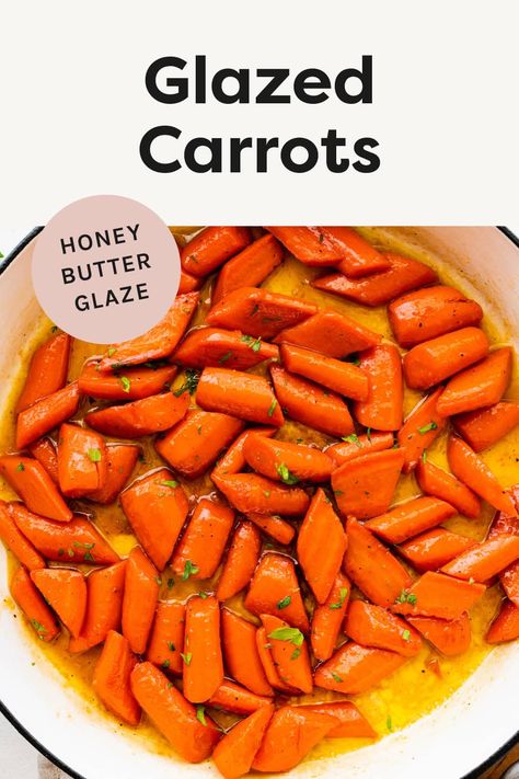 Easy Glazed Carrots How To Cook Carrots On The Stove, Easy Glazed Carrots, Honey Butter Glaze, Honey Glazed Carrots Recipe, Healthy Mashed Potatoes, Broccoli Salad With Cranberries, Honey Carrots, Glazed Carrots Recipe, Honey Glazed Carrots