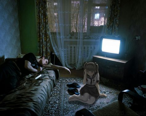 Dark Room, On The Floor, The Floor, Alexander, Tv, Bed