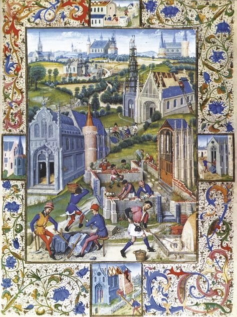 Middle Ages Art, Medieval Crafts, Medieval Artwork, Illustrated Manuscript, Medieval Books, Medieval Paintings, Medieval World, Book Of Hours, Medieval Manuscript