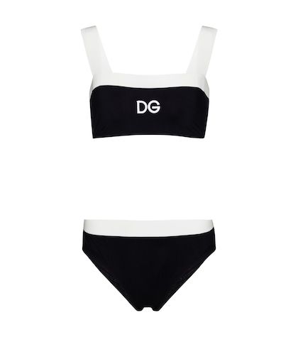 Dolce & Gabbana bikini | Mytheresa Sport Swimming, Medium Cut, Swimming Swimsuit, Set Women, Shop Logo, Monogram Logo, White Trim, Dolce & Gabbana, Summer Holiday