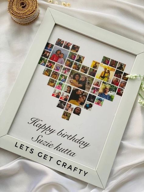 Only for 600tk 2nd Anniversary Gift For Husband, Easy Birthday Cards, Heart Shaped Collage, Easy Birthday Cards Diy, Heart Shaped Photo Collage, Typography Art Quotes, Album Design Layout, Poster Rangoli, Music Plaque