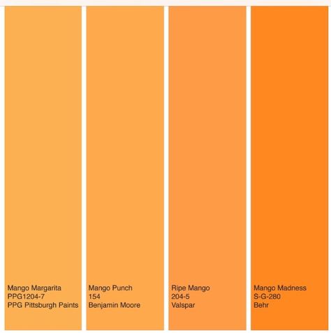 Mango Paint Color, Orange Wall Paint Ideas Kitchen, Orange Paint Colors For Kitchen, Orange Walls Kitchen, Light Orange Paint Colors, Kitchen Accent Wall Color, Yellow Orange Paint, Orange Bedroom Walls, Orange Kitchen Walls