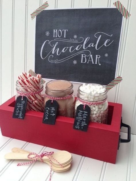 67 Hot Chocolate Station Ideas That Will seriously Warm Up Your Winter! — Smartblend Hot Chocolate Bar Party, Christmas Hot Chocolate Bar, Christmas Pajama Party, Diy Hot Chocolate, Hot Chocolate Bar, Bar Station, Christmas Hot Chocolate, Hot Cocoa Bar, Hot Chocolate Bars