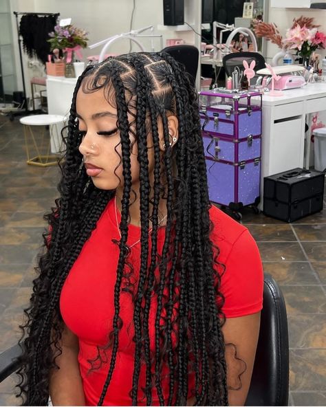 Braided Hairstyles For Sports, Braids For Ladies, Latest Braids Hairstyles, Latest Braids, Latest Hairstyles For Ladies, Hairstyles For Ladies, Cute Box Braids, Big Box Braids Hairstyles, Goddess Braids Hairstyles