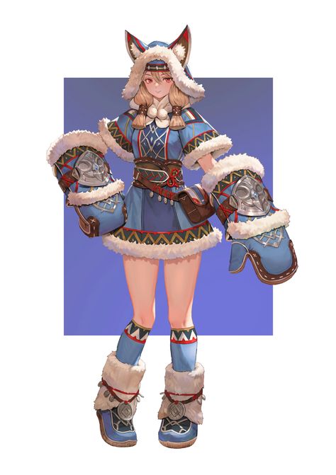 ArtStation - Hundred Soul 02 Winter Clothes Character Design, Inuit Character Design, 캐릭터 드로잉, Concept Art Character, 판타지 아트, 영감을 주는 캐릭터, Female Character Design, Beautiful Fantasy Art, Dnd Characters