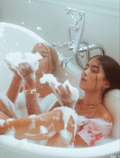 Bubble Bath Photography, Bath Aesthetic, Bath Photography, Bobby Darin, Cartoon Girl Drawing, Splish Splash, Fancy Jewellery, Two Girls, Bubble Bath