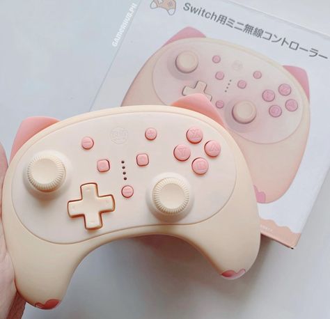 pink nintendo switch aesthetic wireless controller Kawaii Switch Accessories, Video Game Controller Aesthetic, Nintendo Switch Wireless Controller, Cute Switch Controller, Cute Game Controller, Nintendo Switch Aesthetic Art, Nintendo Switch Pink Aesthetic, Kawaii Gaming Accessories, Nintendo Switch Accessories Kawaii