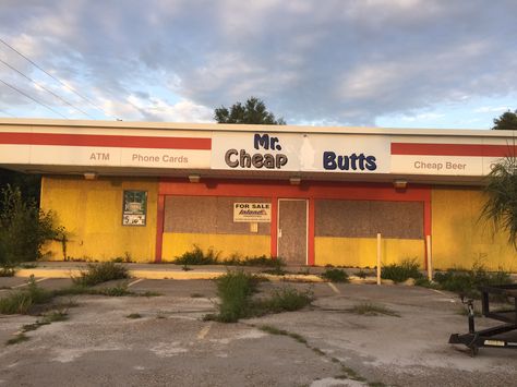 Great Name for an Abandoned Convenience Store [1632x1224] Abandoned Store, Night In The Woods, Abandoned Things, Great Names, Urban Architecture, Urban Exploration, Left Behind, The 60s, Abandoned Places