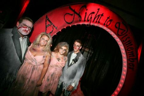 Prom Night Halloween Party, Entryway Arch, Zombie Prom, Office Halloween, Halloween Forum, Annual Halloween Party, High School Prom, October 3rd, School Prom