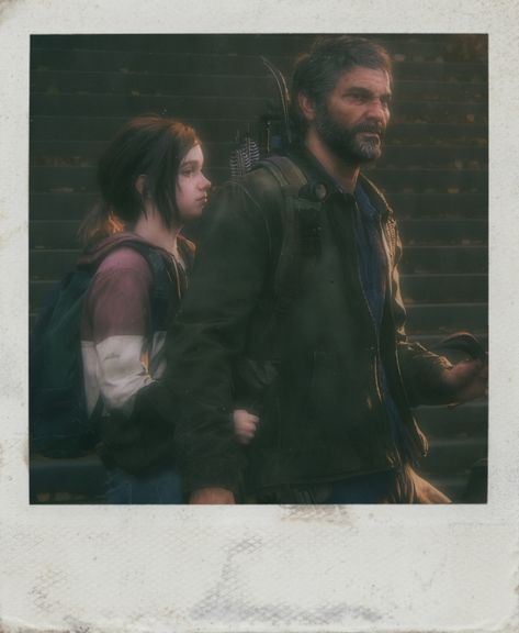 The Last Of Us Part I Ellie Williams & Joel Miller polaroid edit aesthetic 4k hd tlou The Last Of Us Profile Picture, Tlou Polaroids, Ellie Williams Aesthetic, Polaroid Edit, Mushroom People, Abby Anderson, Joel And Ellie, Joel Miller, Alien Aesthetic