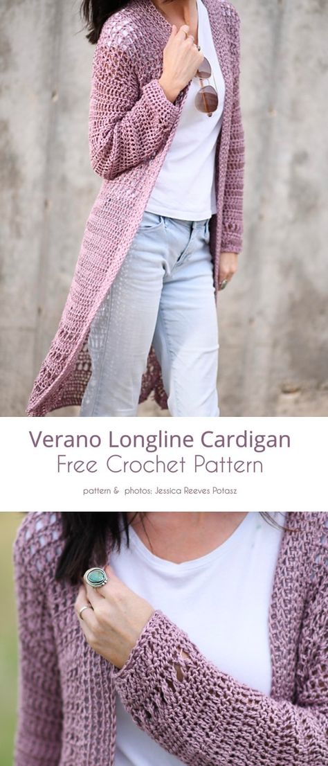 Long Crochet Cardigan Free Patterns Free Crochet Long Cardigan Patterns For Women, Free Crochet Patterns Cardigan Women, Crochet Long Sweater Pattern Free, Free Crochet Cardigan Patterns For Women, Crochet Long Cardigan Pattern Free, Crochet Cotton Cardigan, Crochet Long Cardigan Pattern, Crochet Jackets, Long Crochet Cardigan