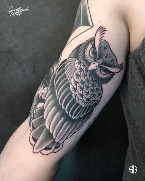 Owl Tattoo For Women Traditional, Trad Owl Tattoo, Traditional Owl Tattoo Design, American Traditional Owl Tattoo, Owl Traditional Tattoo, Old School Owl Tattoo, Traditional Owl Tattoo, Traditional Owl, Traditional Owl Tattoos