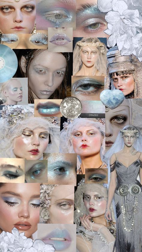 #johngalliano #ukrainianbride #winter #snow #blueaesthetic #couture #winterbride #frozen #bluemakeup #blue Snow Makeup, Frozen Makeup, Frozen Snow, Winter Bride, Snow Angels, Blue Makeup, John Galliano, Blue Aesthetic, Winter Snow