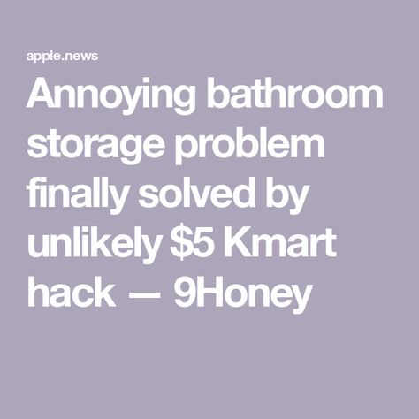 Annoying bathroom storage problem finally solved by unlikely $5 Kmart hack — 9Honey Kmart Hack, Kmart Hacks, Hair Styling Tools, Storage Hacks, Bed Head, Bathroom Storage, Styling Tools, Hair Tools, Hair Styling