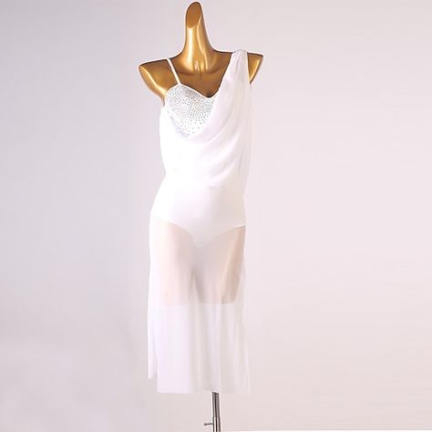 White Ballroom Dress, Rumba Dress, White Ballroom, Danza Latina, Rumba Dance, Standard Dance, Salsa (dance), Salsa Dress, Latin Dance Dress