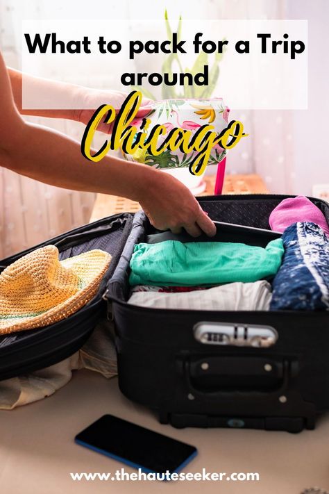 Gear up for an unforgettable journey by packing wisely and embracing all that Chicago has in store. Utilize our list of what to pack for a trip around Chicago to make your trip stress-free.  #ChicagoTravelEssentials #PackingForChicago #ExploreTheWindyCity Chicago Summer Outfit, Chicago Spring, Chicago Fall, Chicago Travel Guide, Illinois Travel, Pack For A Trip, Travel Attire, Chicago Summer, Chicago Outfit