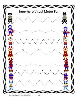 This superhero tracing activity looks at visual motor skills and fine motor skills as the child guides the pencil over the dotted lines accurately. Superhero Dot To Dot, Superhero Fine Motor Activities, Superhero Preschool Activities, Superhero Theme Preschool, Superhero Lessons, Superhero Preschool, Super Hero Activities, Superhero School, Hero Crafts