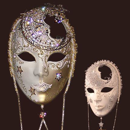 Moon Venetian masks. Moon Mask, Luxury Mask, Masquerade Theme, Halloween Writing, Mask Masquerade, Masquerade Masks, Christian Artwork, Venetian Masks, Wall Mask