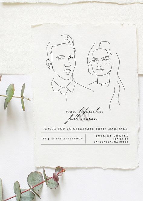 Illustrated Wedding Invitations, Bridal Invitations, Piece Of Paper, Etsy Wedding Invitations, Invitation Inspiration, Etsy Wedding, Simple Wedding Invitations, Wedding Invitations Rustic, Wedding Stationary